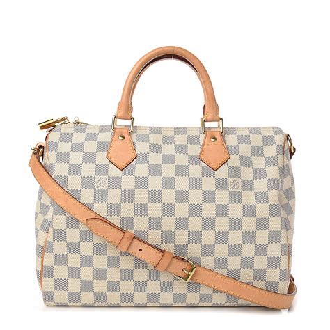 louis vuitton speedy bandouliere 30 vs 35 damier azur